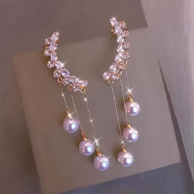 Elegant Imitation Pearl Pendant Earrings